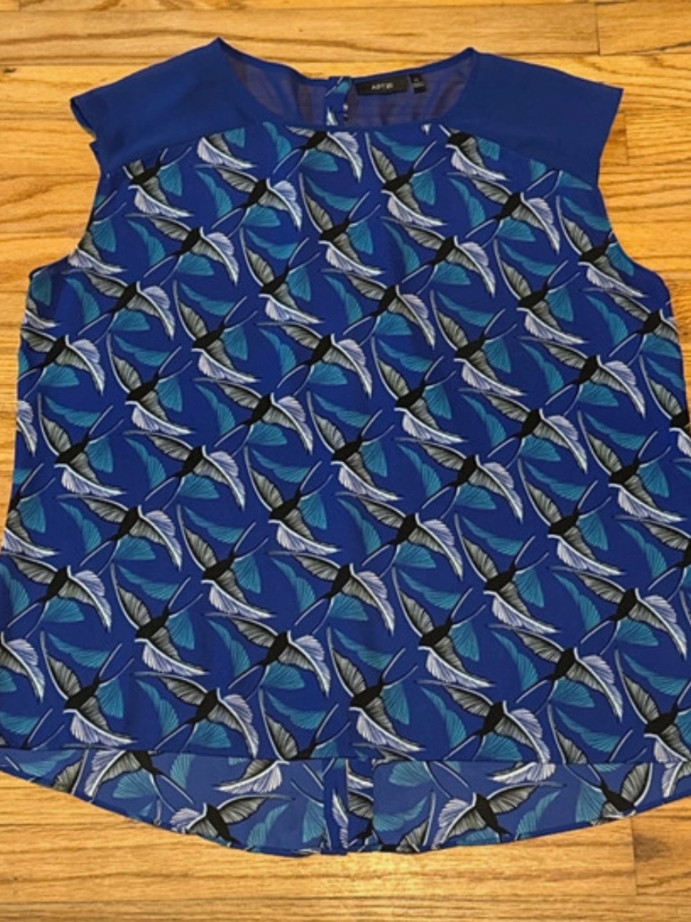 Apt. 9 Royal Blue Print Sleeveless Top